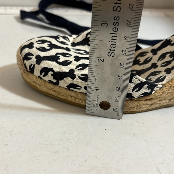 Tory Burch lobster lace up wedge sandal espadrilles in  size 38 - Picture 14 of 16